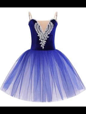 Justaucorps / Robe de ballet bleu royal – Adulte – Taille S